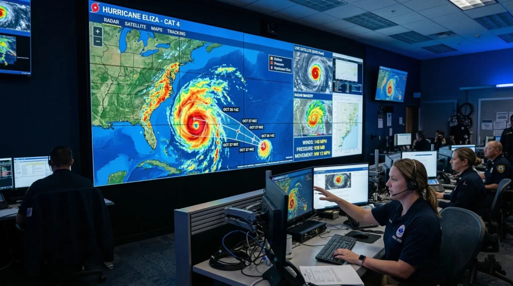 Centros de monitoramento utilizam IA e dados de satélite para prever o impacto de desastres antes que eles atinjam áreas populosas