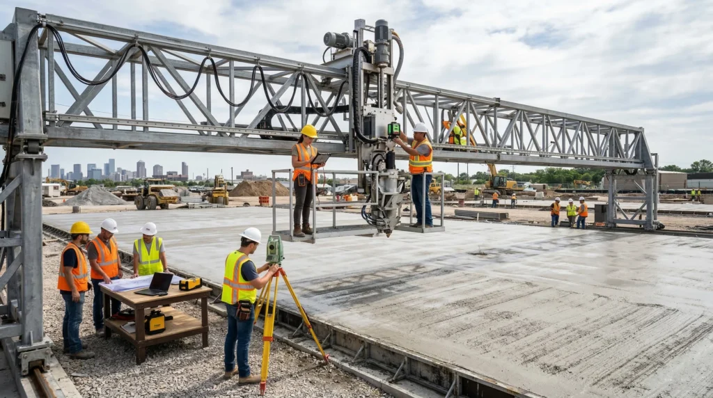 montagem de impressora 3d no canteiro de obras