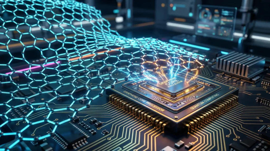 Estrutura atômica do grafeno substituindo o silício em processadores do futuro