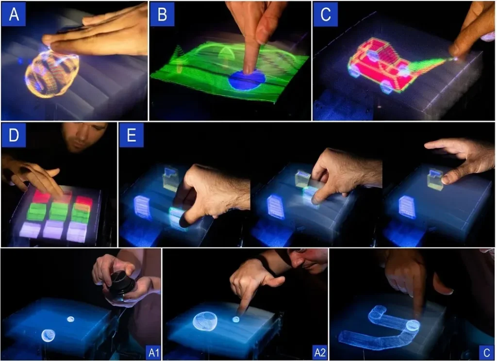 aplicações do holograma 3d manipulável