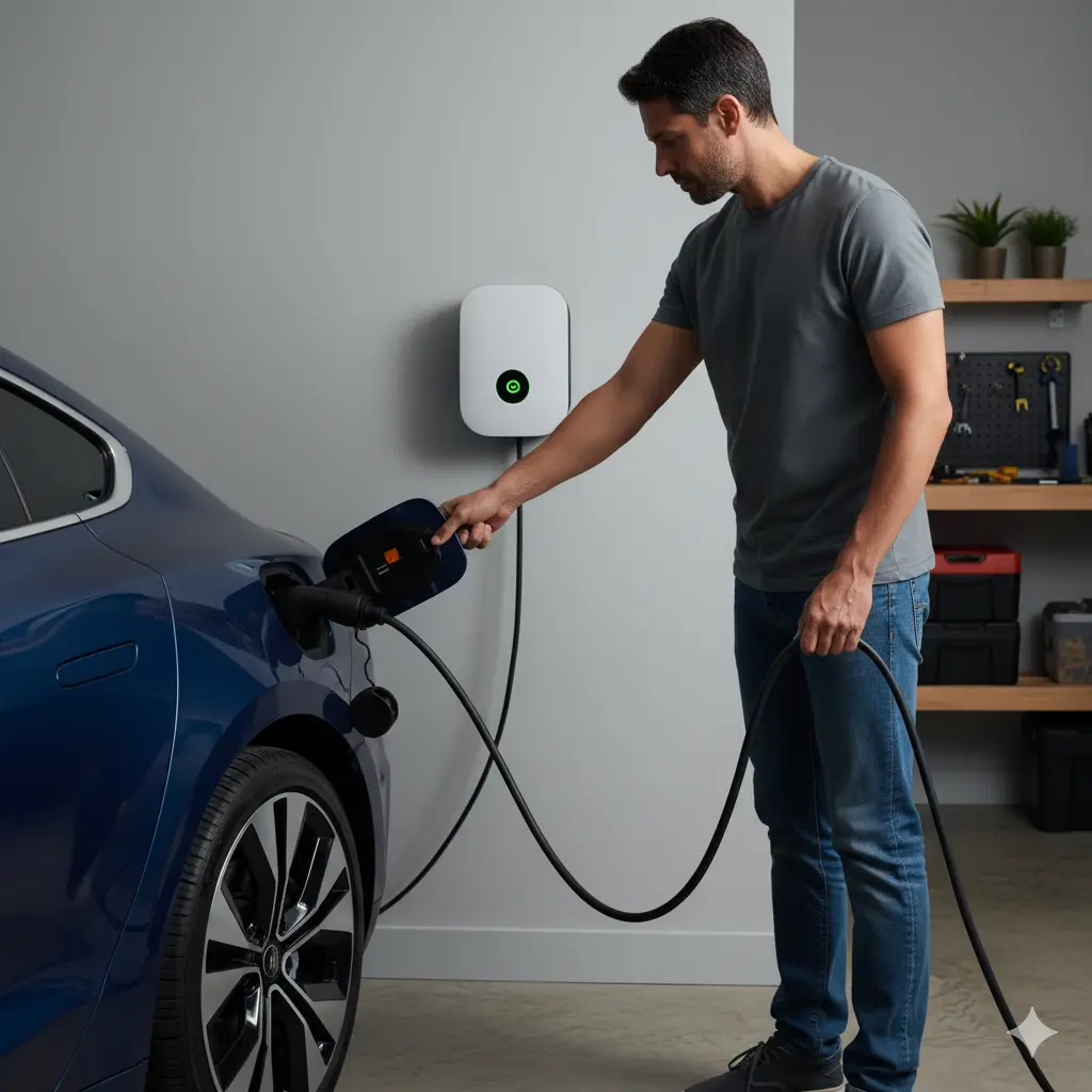 recarga doméstica de carro elétrico